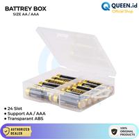 Gambar QUEEN Storage Multifungsi Kotak BOX Case Baterai Battery 24Slot AA AAA - BOX AA dari Queen-id Kab. Tangerang 1 Tokopedia