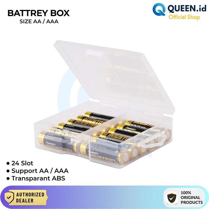 Gambar QUEEN Storage Multifungsi Kotak BOX Case Baterai Battery 24Slot AA AAA - BOX AA dari Queen-id Kab. Tangerang Tokopedia