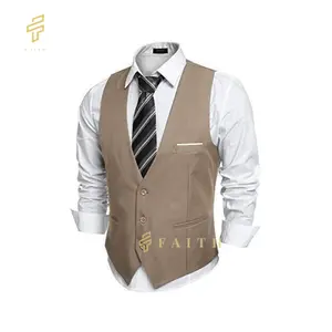 Faith - Rompi Jas Dewasa Warna Coklat Rompi Jas Pria Dewasa Rompi Pria Rompi Jas Dewasa Tebal Hitam Kulit Casual Formal