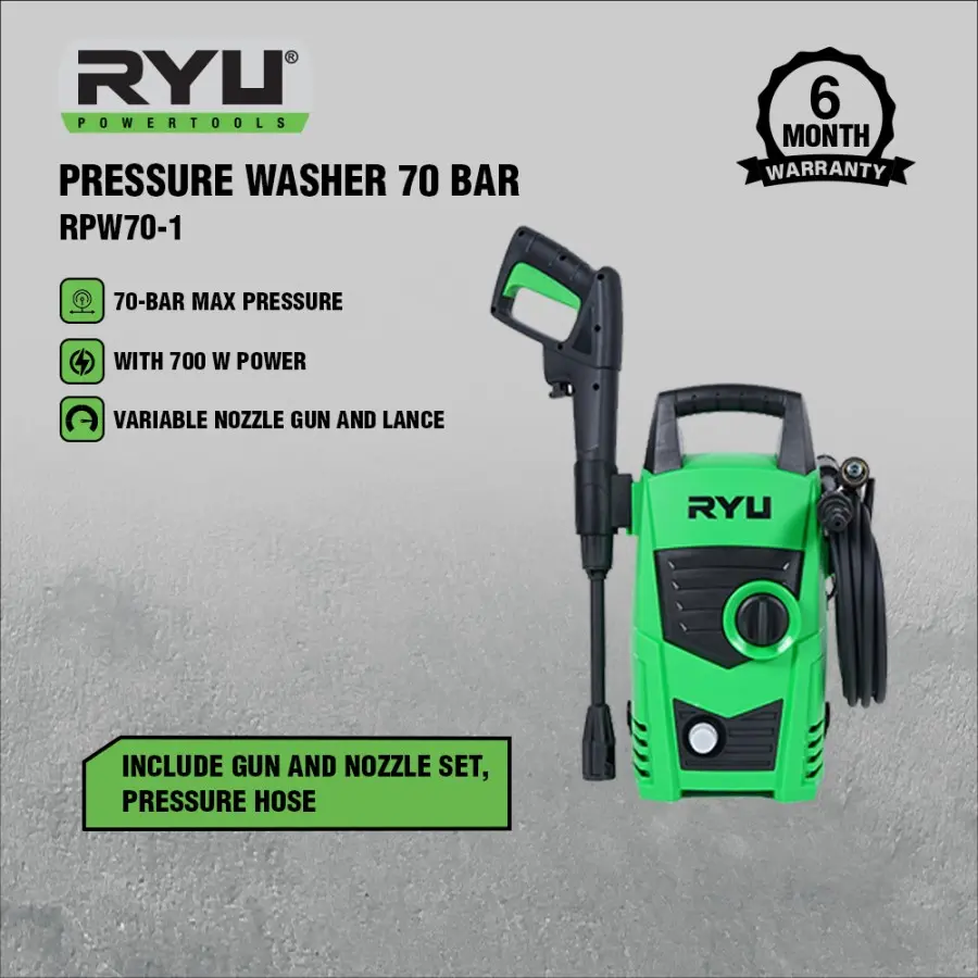 RYU PREASURE WASHER RPW70-1 - JET CLEANER - MESIN CUCI KENDARAAN