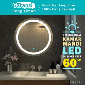 Cermin Rias LED Bulat 60 Dekorasi Kamar Mandi - Bathroom and Vanity