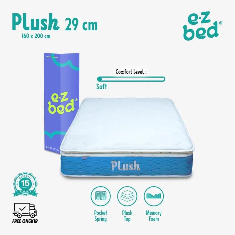 EZbed Mattress Plush Ukuran 160x200 CM 0