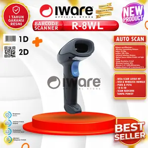 SCANNER BARCODE USB WIRELESS 2D IWARE R-8WL