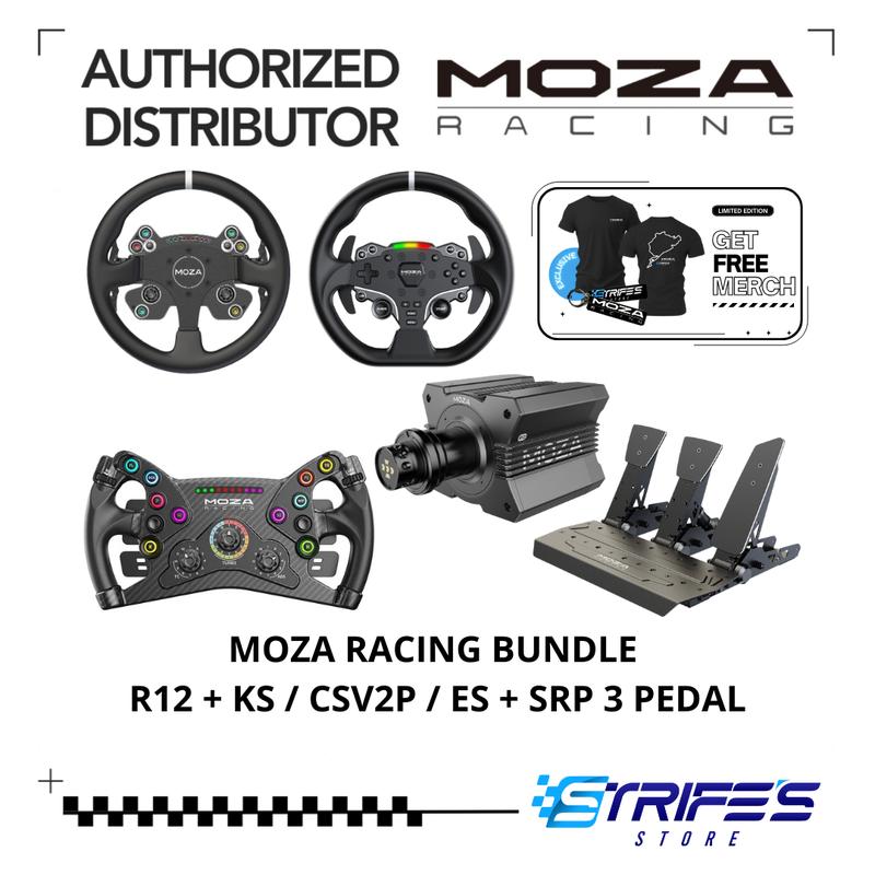 Moza Racing Set (R12+KS/CSV2P/ES+SRP 3 Pedal) Bundle Direct Drive SR-P 0