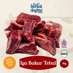 Iga Sapi 1kg - Daging Tebal Tulang Kecil Beef ShortRibs Premium - BERKAT DAGING