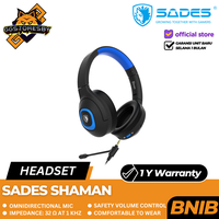 Gambar SADES SHAMAN MULTIPLATFORM Gaming Headset - BLUE dari GGSTORESBY Kota Surabaya 1 Tokopedia