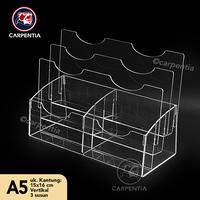 Gambar Carpentia | Tempat Brosur Akrilik 3 Tingkat uk. A5 - Tipe E2 - 3 Susun [Acrylic Display Holder, Kantong Flyer, Standing] dari Carpentia Indonesia Kota Tangerang Selatan 3 Tokopedia