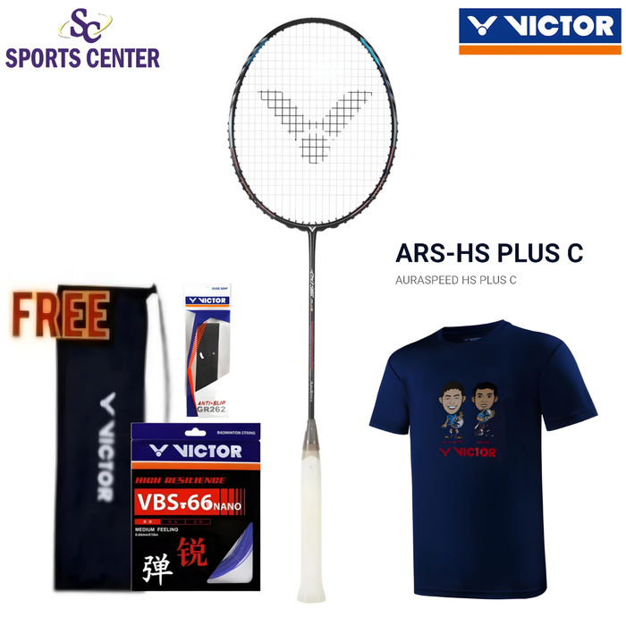 Gambar New Raket Badminton Victor Auraspeed Hypersonic Plus / ARS HS Plus C dari Sports Center Kota Surabaya Tokopedia