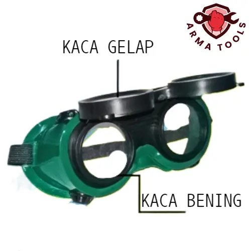 Kacamata Las Double Bulat Logan/Kacamata Pengaman 3