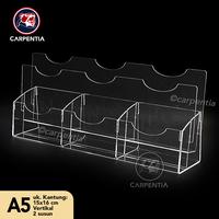 Gambar Carpentia | Tempat Brosur Akrilik 2 Tingkat uk. A5 - Tipe E3 - 2 Susun [Acrylic Display Holder, Kantong Flyer, Standing] dari Carpentia Indonesia Kota Tangerang Selatan 2 Tokopedia