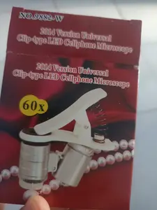 Clip-Type LED Cellphone Microscope Kaca Pembesar HP