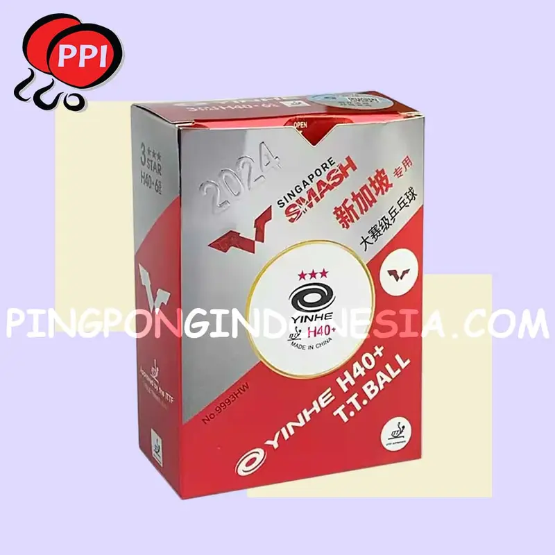Yinhe WTT 3-Star H40+ T.T Ball - Bola Pingpong Tenis Meja Bintang 3 Seam White Ball Singapore Smash ITTF Bola WTT Bola Yinhe WTT 1