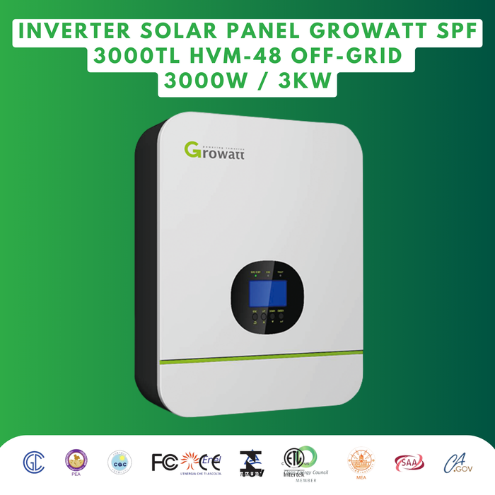 Jual Inverter Solar Panel Growatt SPF 3000TL HVM-48 Off-Grid 3000W ...