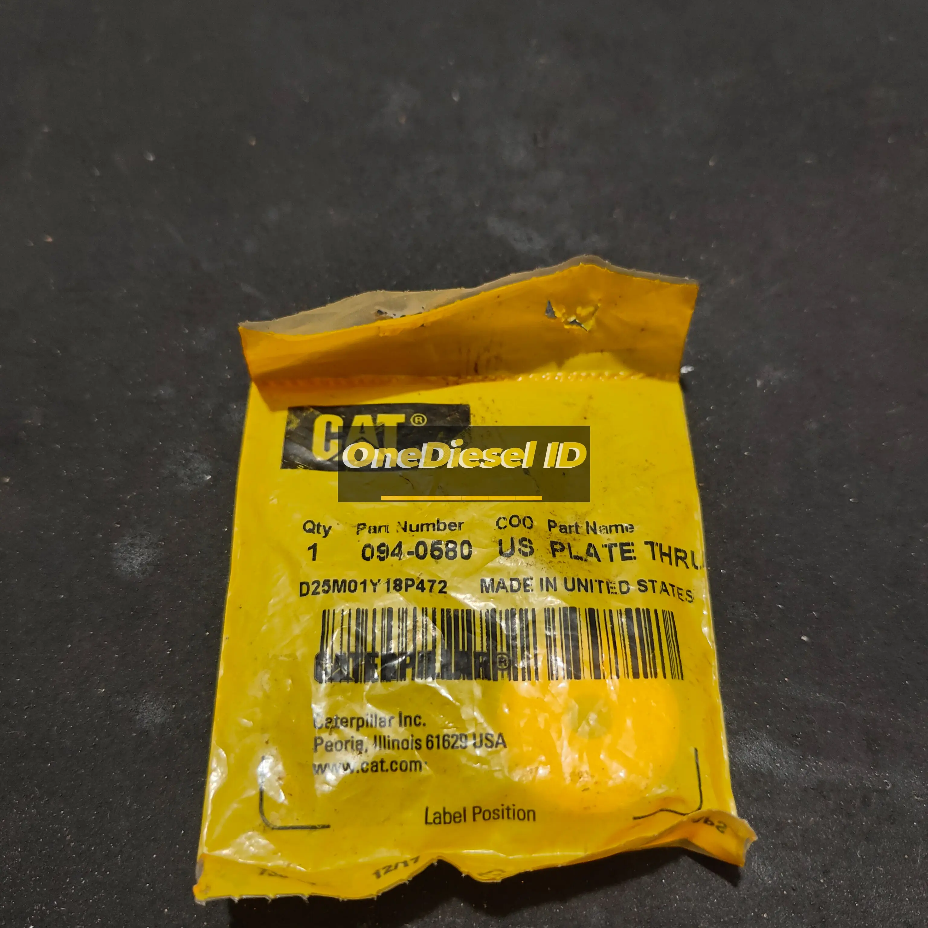 094-0580 / 0940580 PLATE THRUST GENUINE