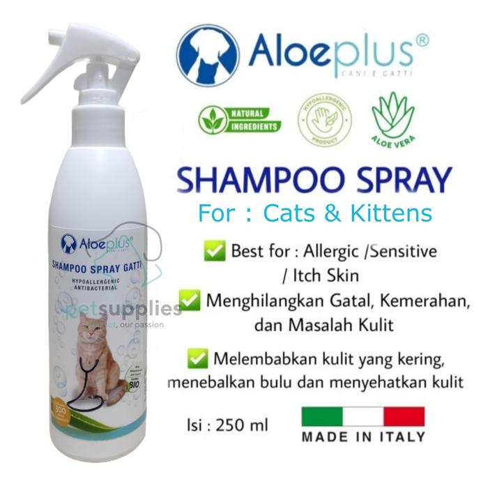 Gambar Shampoo Jamur Kucing AloePlus SHAMPOO SPRAY Anti Gatal Jamur Alergi dari Pet Supplies Jakarta Kota Administrasi Jakarta Barat Tokopedia