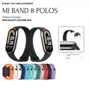 Strap Mi Band 8 Silikon Tali Pengganti Jam Xiaomi Mi Band 8 Polos Warn