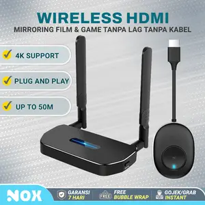 4K Wireless HDMI transmitter & receiver 50 meter HDMI adapter plug and play wireless 30HZ@4K mirroring presentasi konek wireless dari PC  kamera PS HP resolusi 1080P Full HD/720P