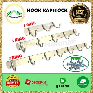 Gantungan Baju Handuk Kapstok Hanger Dinding Stainless / Hook Baju