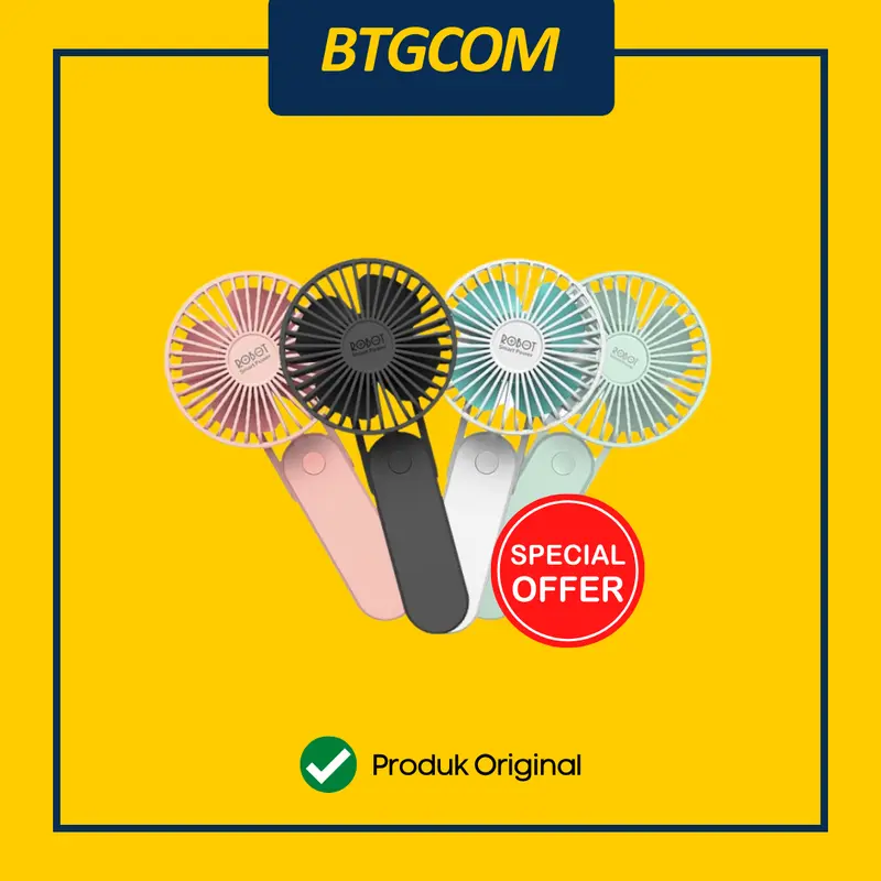 ROBOT RT-BF11 KIPAS ANGIN PORTABLE MINI FAN & POWERBANK 2000MAH