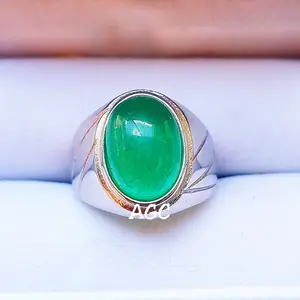 Cincin Batu Zamrud Zambia Top Bodyglass Kualitas Super