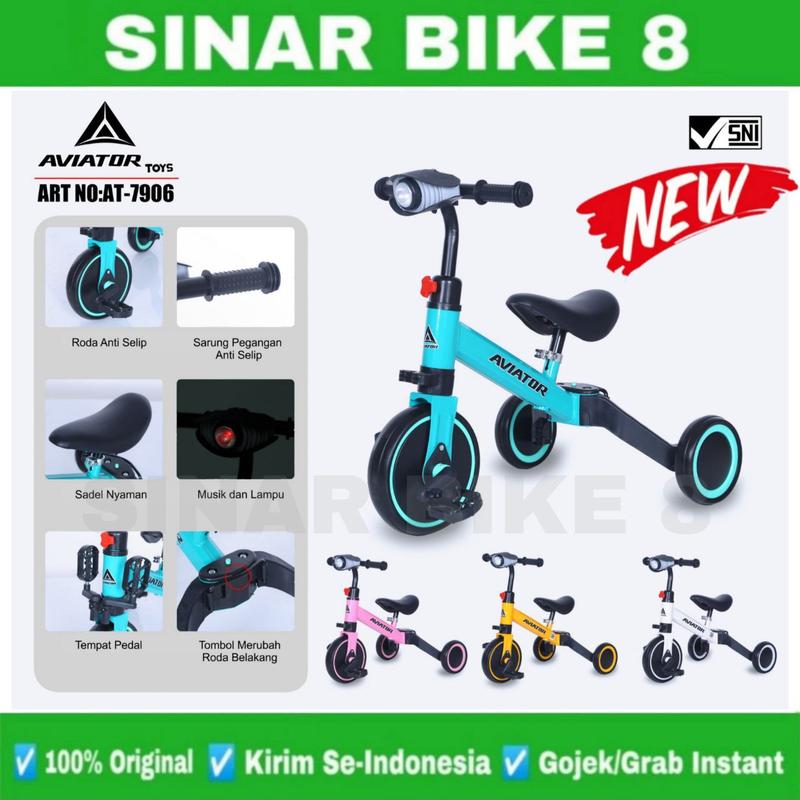 Sepeda Roda 3 Packaging Sepeda Roda Tiga 3 AVIATOR AT 7905 ( 2 IN 1 ) Bisa Jadi Balance - Shop ...