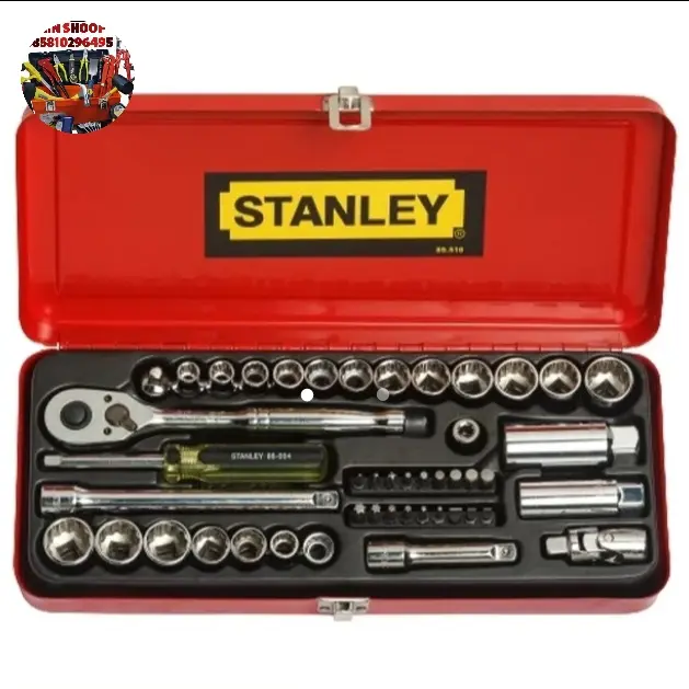promo STANLEY METRIC DAN IMPERIAL SOCKET 3/8" 12Pts 46PCS 0