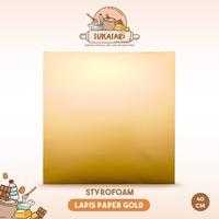 Gambar Styrofoam tatakan lapis gold paper 40 cm Kotak Square alas kue gabus dari Sukasari Baking Bandung Kota Bandung 1 Tokopedia