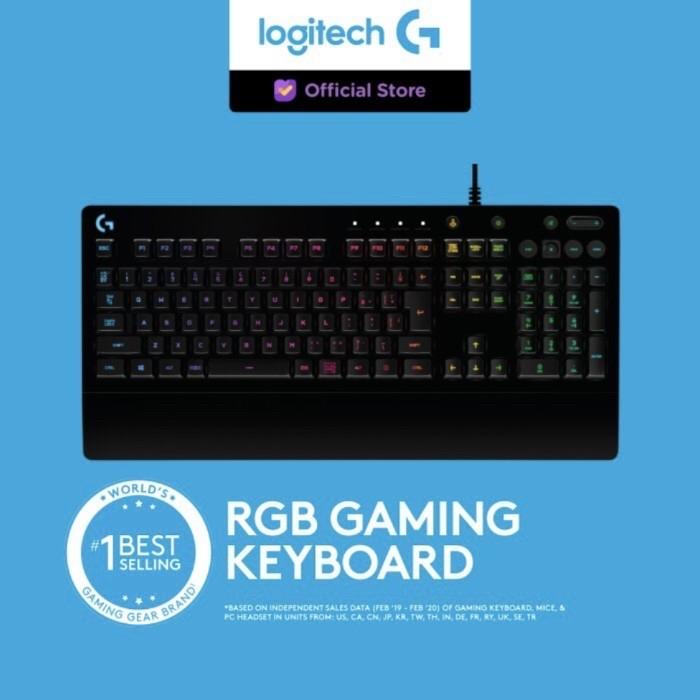 Gambar LOGITECH G213 PRODIGY RGB Gaming Keyboard Full Size with Handrest Palm Rest USB Connection , Durable and Spill Resistant dari Click & Go Tokopedia Kota Bandung Tokopedia