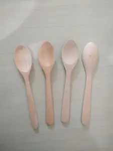 sendok kayu mahoni panjang +-17cm bisa custom sablon nama