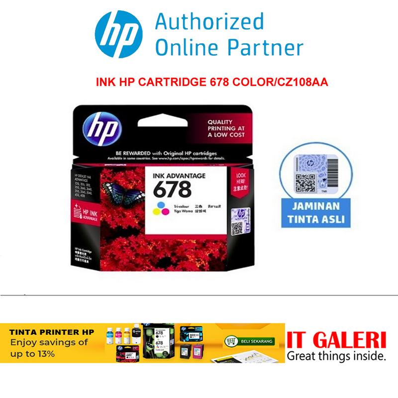 HP Tinta Printer Original 678 Tri-Color (CZ108AA) 0