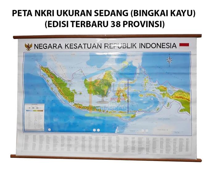 Jual Peta Negara Kesatuan Republik Indonesia (NKRI) (Bingkai ...