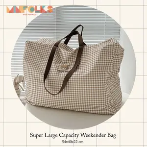 Minifolks AC213 - Super Large Capacity Weekender Bag / Tas Travel Bayi dan Anak Besar / Tas Sprei Selimut Anak / Tas Perlengkapan Anak dan Bayi