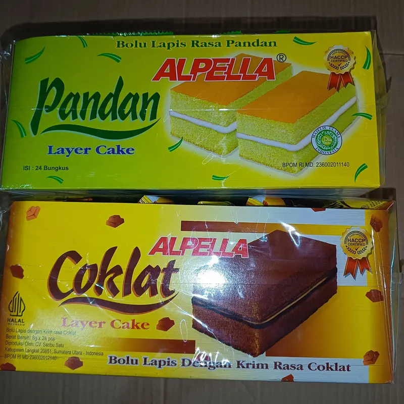 Alpella Pandan/Cokelat Bolu Lapis 24 x 8 Gr 1