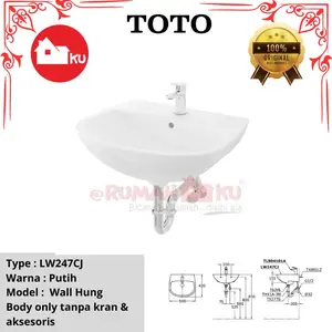 Wastafel Gantung TOTO LW247CJ Body Only