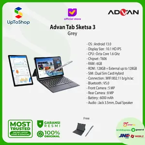 Advan Tab Sketsa 3 10.1” HD IPS 6GB/128GB Android - Garansi Resmi