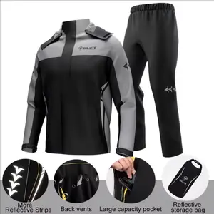 SULAITE Waterproof Rainwear Motorcycle Rain Coat With Cover Jas Hujan Pemotor