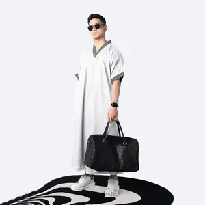 DUAARAKAAT ALFATH THOBES White Gamis Jubah Pria Multifungsi Kekinian Keren Katun