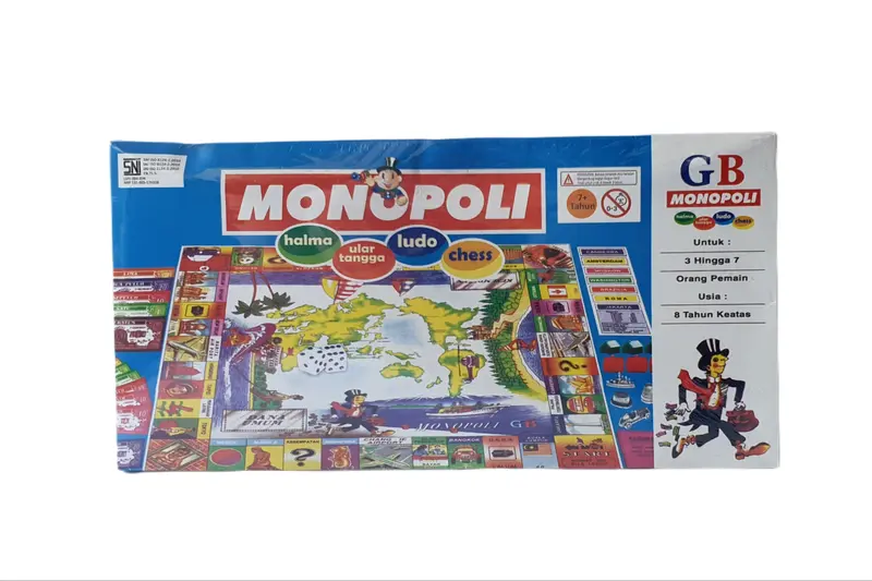 Mainan Monopoly GB 5 in 1 Ular Tangga, Ludo, Halma, Chess dan Board 1