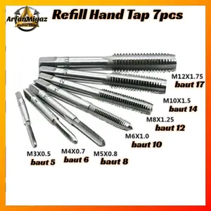 Mata bor pembuat ulir baut M3-M12 / Hand Tap Drill set 7 pcs