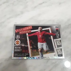 Kartu bola manchester united wayne rooney legendary moment topps 2024