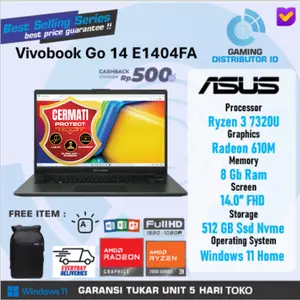 Laptop Asus VIVOBOOK GO 14 E1404FA RYZEN 3 7320 8GB 512GB W11+OHS 14.0FHD