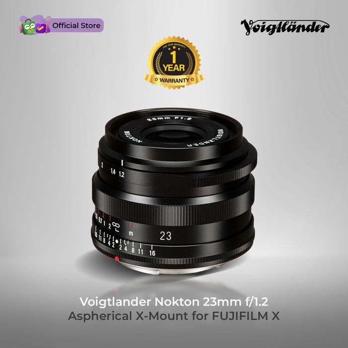 Jual Voigtlander Lens 23mm f1.2 X-Mount Nokton for Fujifilm X