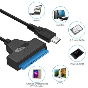 Kabel Sata to TYPE-C 3.0 HDD SSD Adapter Hardisk 2.5 Inch Laptop Cable TYPE C CONVERTER