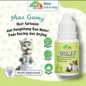 MAX GUMY Obat Sariawan Kucing Anjing dan Obat Bau Mulut Kucing Anjing B3-5