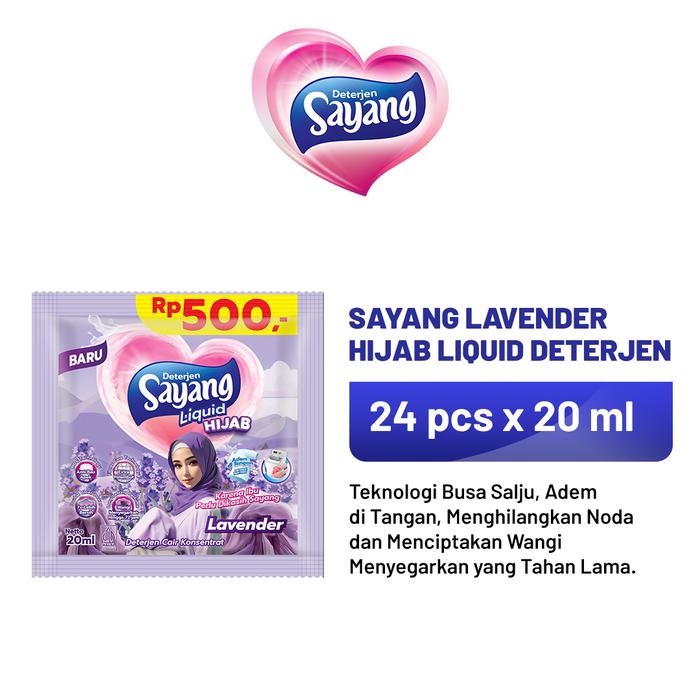 Gambar Sayang Lavender Hijab Liquid Deterjen 20ml x 24 Sachet dari Kapal Api Store Kota Administrasi Jakarta Barat Tokopedia