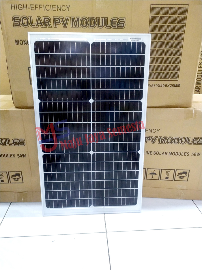 Jual Panel Surya Solar Panel 50WP MONOCRYSTALLINE Free Packing Kayu ...