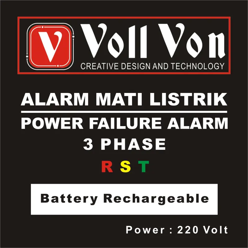 Alarm mati listrik 3 phase RST LED indikator 4
