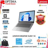 Gambar Lenovo Ideapad slim 1 14 N4020 8GB 512GB W11+OHS 14.0 HD - Unit Only, 8/256 W11+OHS dari Optima Tech Kota Bekasi 1 Tokopedia