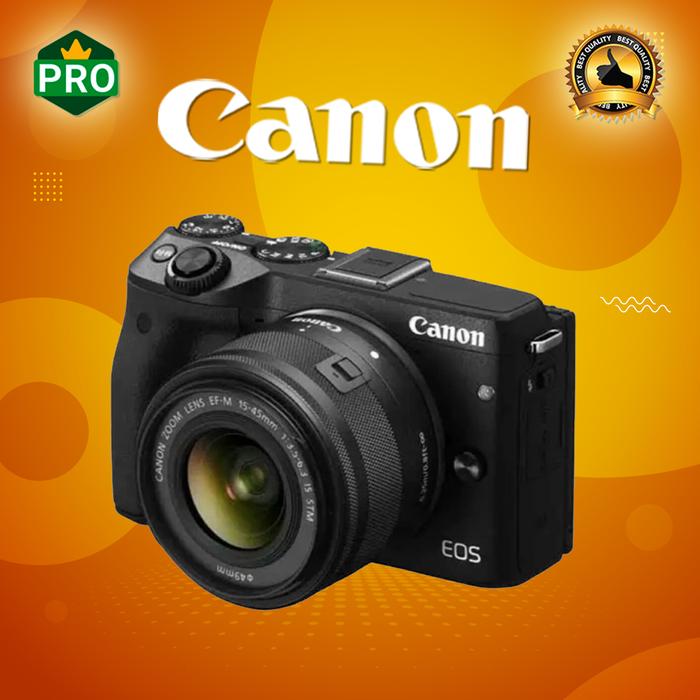 Jual Kamera Canon EOS M3 Kit EF-M15-45mm Hitam - Kota Administrasi