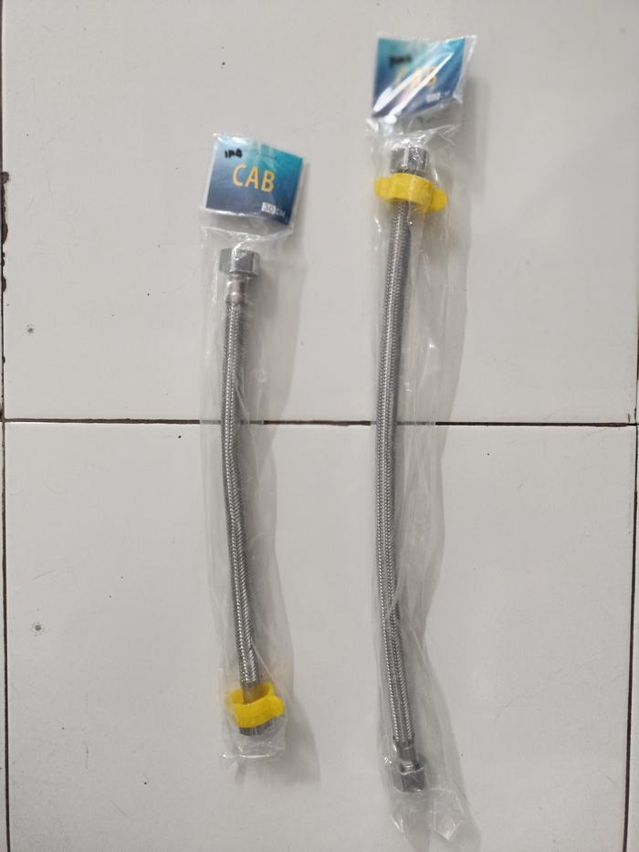 Gambar Selang Fleksibel Hose / Slang Flexible Hose Kloset Wastafel CAB 40 Cm dari SumberListrik Kota Makassar Tokopedia